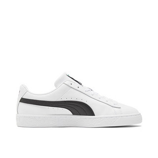 PUMA 彪马 官方 男女同款情侣经典轻便休闲板鞋 BASKET 374923 白-黑色-02 35.5