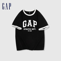 Gap 盖璞 男女夏季纯棉短袖T恤 885846 黑色 XXL