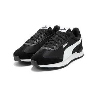 PUMA 彪马 官方 新款男女同款情侣轻便复古休闲鞋 R78 NYLON 397149 黑色-白-01 36