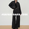 SAFARI OASIS CODE 24新款“黑色牛仔”结构廓形牛仔夹克套装