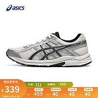 ASICS 亚瑟士 网面跑鞋百搭男鞋缓震运动鞋透气跑步鞋 GEL-CONTEND 4 白色/银色 42