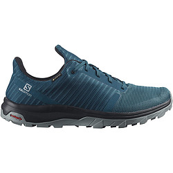 salomon 薩洛蒙 Outbound Prism Gore-TEX 登山靴男式田徑鞋,軍團藍草藍,7.5 UK
