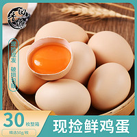 田香馋正宗农家散养新鲜土鸡蛋整箱批发 30枚精选土鸡蛋