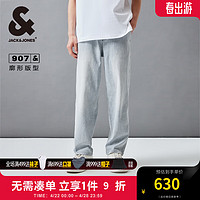 杰克·琼斯（JACK&JONES）夏季男士个性时尚字母贴布牛仔裤224232071 C43 浅牛仔灰 常规 C43 浅牛仔灰 165/74A/XSRW