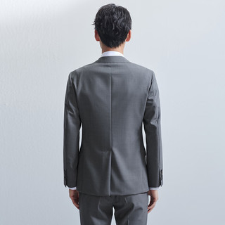 报喜鸟西服套装男装【张若昀明星同款】全羊毛可机洗商务休闲轻薄西装男 浅苍灰 50A(180/100)/请备注腰围或裤子