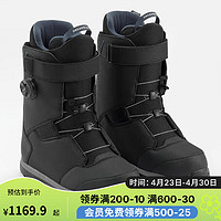 DECATHLON 迪卡侬 雪鞋单板雪鞋成人滑雪鞋男女情侣SNB-500-OVWN男款黑色45-4490006