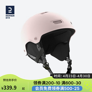 DECATHLON 迪卡侬 滑雪头盔男女单板双板保暖透气安全护具滑雪装备WEDZE3脏粉色-L-59-62-4248405