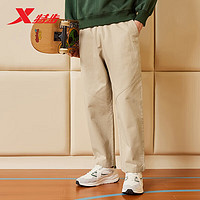 XTEP 特步 运动裤男梭织跑步健身户外长裤876129980028 砗磲黄 3XL