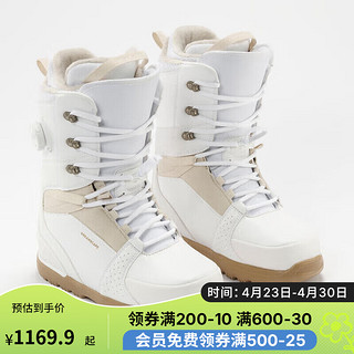 DECATHLON 迪卡侬 雪鞋单板雪鞋成人滑雪鞋男女情侣Enzone-OVWN女款白色36-4483382