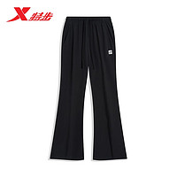 XTEP 特步 运动裤女针织长裤舒适跑步休闲876228630064 正黑色 XS