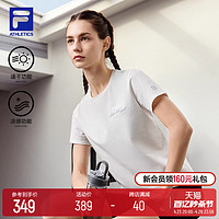 FILA 斐乐 官方女子针织短袖衫2024夏新款健身运动凉感速干跑步T恤