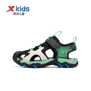 XTEP 特步 儿童运动鞋男童凉鞋魔术贴软底防滑中大童沙滩鞋