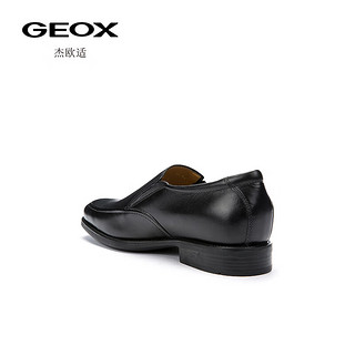 GEOX杰欧适男鞋春季经典款皮鞋一脚蹬商务正装鞋U2257Z 黑色C9999 39