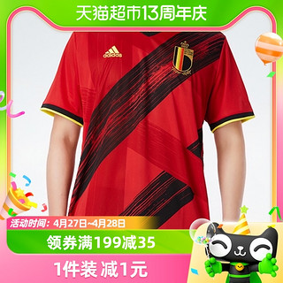 adidas 阿迪达斯 短袖男装新款欧洲杯足球训练T恤衫运动服EJ8546