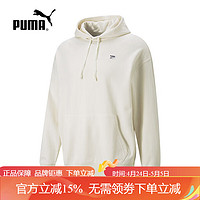 PUMA 彪马 男子上衣2023夏季新款套头连帽休闲针织卫衣537750 白色|537750-99 M