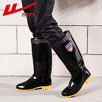 回力男士中高筒雨鞋雨靴胶鞋套鞋防水鞋 HXL8867 黑色高筒 44