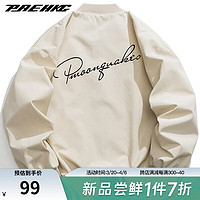 PRESSURE男士夹克外套长袖美式百搭设计感外套舒适设计感小众 卡其 3XL(190/104A)