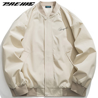 PRESSURE男士夹克外套长袖美式百搭设计感外套舒适设计感小众 卡其 3XL(190/104A)