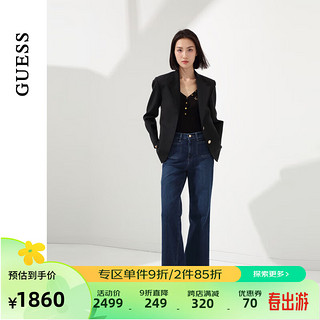 GUESS 盖尔斯 24年春季女士学院校供感西装外套-YO1W1863 BLK-黑色 XS