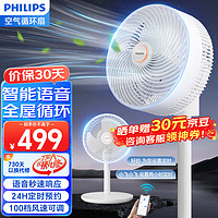 PHILIPS 飞利浦 家用电风扇智能空气循环扇轻音节能遥控落地扇台扇直流变频摇头电扇台地两用桌面换气扇ACR3342CFV