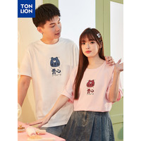 唐狮 TONLION夏季圆领短袖T恤 女款/浅桃粉 XL