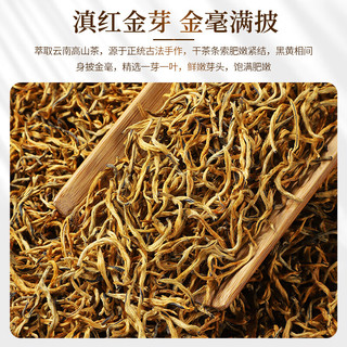 中谷御品茶叶红茶滇红金芽 2023新茶云南凤庆特级耐泡古树红茶品鉴装200g