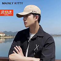 MAINLYKITTY男士棒球帽四季款韩版潮流鸭舌帽子休闲太阳帽男生 礼盒装 浅卡其