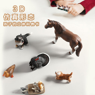 玛奇乐儿童认知仿真动物模型玩具十二生肖鼠牛虎兔龙蛇马羊猴 马