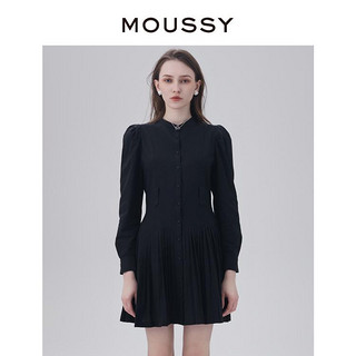 MOUSSY 摩西 夏季新款淑女风附腰带百褶西装连衣裙010GSS30-1150