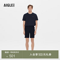 AIGLE 艾高 2023年夏季新品ACS23MBOT004男士DFT速干吸湿排汗户外短裤 黑色 AJ852 44(180/88A)