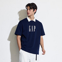 Gap 盖璞 男女装2024夏季纯棉字母印花logo短袖T恤宽松上衣546487