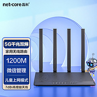 百亿补贴：netcore 磊科 N3 双频1200M 家用千兆无线路由器 Wi-Fi 5 黑色 单只装