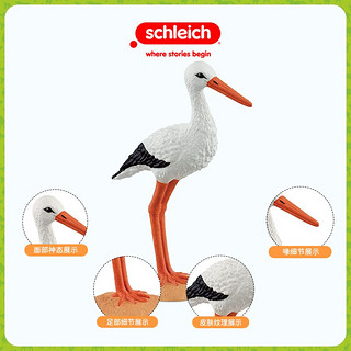 思乐（Schleich S）仿真动物模型小动物玩具 鹦鹉天鹅玩具儿童玩具 鹳玩具13936
