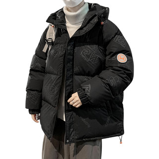 白鸭绒羽绒服男士冬季加厚短款外套潮牌冬装轻薄款棉服