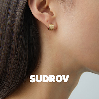 素觉设计师品牌小众高级感轻奢18K金经典耳圈气质耳环素金耳钉女