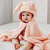 婴儿浴巾儿童宝宝斗篷浴袍新生儿珊瑚绒洗澡连帽包巾速干 独角兽