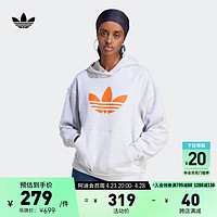 adidas 阿迪达斯 三叶草女装冬季毛圈布运动连帽卫衣II5602 浅麻灰 A/S