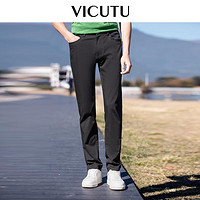 VICUTU 威可多 男士牛仔裤春季款舒弹裤子商务休闲百搭直筒长裤