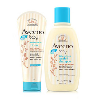 PLUS会员：Aveeno 艾惟诺 婴儿每日倍护润肤乳 227g/支*1+婴儿每日倍护洗发沐浴露 236ml*1