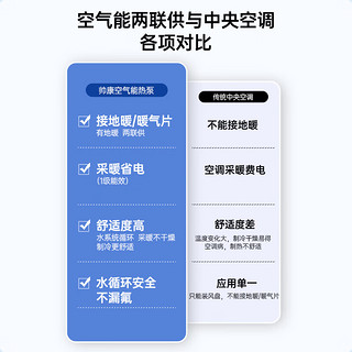帅康（Sacon）空气能热泵家用中央空调地暖二合一 全屋采暖制冷水系统尊享版
