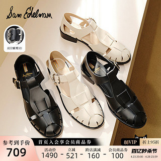 Sam Edelman 方落落同款SAM EDELMAN2024春款编织包头猪笼鞋罗马凉鞋女CARRIE