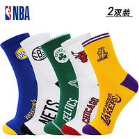 百亿补贴：NBA男士棉中筒运动袜子男款吸汗透气潮流健身跑步袜篮球袜