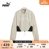 PUMA 彪马 女子拉链轻盈训练运动短款外套 FIT MOVE WOVEN 525493