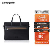 Samsonite 新秀丽 公文包男士商务手提包13.3英寸电脑包斜挎包45Q*09015黑色