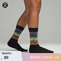 lululemon丨Daily Stride 男士中筒袜 LM9AQDS 黑色 线上专售 XL