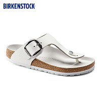 BIRKENSTOCK勃肯女款时尚凉鞋夹脚拖鞋Gizeh系列 白色窄版1018903 37