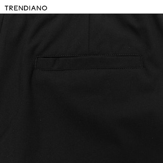 TRENDIANO弹力TR时尚休闲裤2024年新夏季款潮流舒适百搭男款 黑色 M