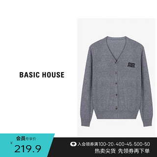 Basic House/百家好春季时尚百搭休闲通勤纯色针织衫-B0624H5P542 黑 F85-120斤