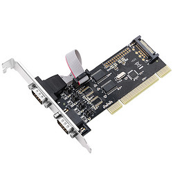 moge 魔羯 臺式機PCI轉RS232串口卡PCI雙串口 國產芯片支持麒麟統信國產化平臺 MC1362