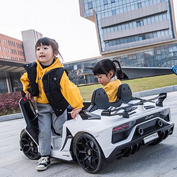 CHILOKBO 智樂堡 蘭博基尼兒童電動車四輪汽車帶遙控寶寶玩具車可坐人超大雙座童車